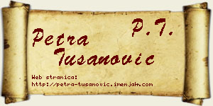Petra Tušanović vizit kartica